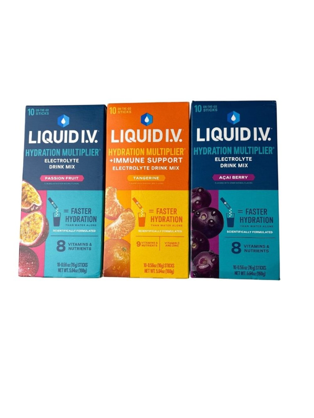 Liquid I.V. Hydration Multiplier Variety Pack Lot 3 Boxes - 30 Total Packets